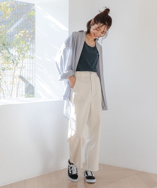 GLOBAL WORK（グローバルワーク）の「GOODデニムバギーパンツ/171757（デニムパンツ・レディース・ライトブルー/ネイビー/ブルー/アイボリー・SMALL/MEDIUM/LARGE）」の9枚目の写真