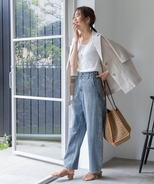 パンツ shheiba GLOBAL WORK（グローバルワーク）の「GOODデニムバギーパンツ
