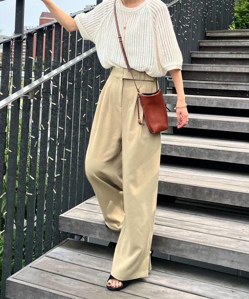 ヘムフック２WAYワイドパンツ（その他パンツ）｜hinari（ヒナリ）