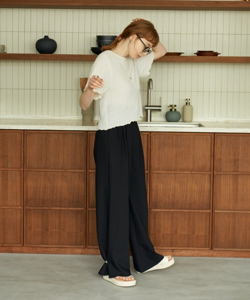 ヘムフック２WAYワイドパンツ（その他パンツ）｜hinari（ヒナリ）