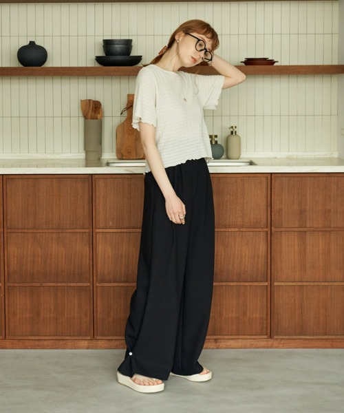 ヘムフック２WAYワイドパンツ（その他パンツ）｜hinari（ヒナリ）