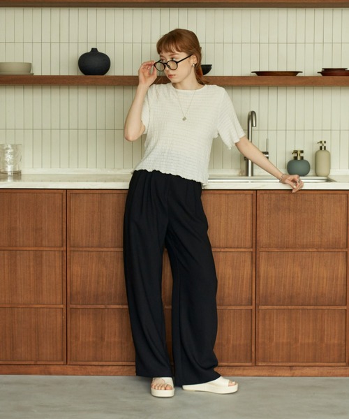ヘムフック２WAYワイドパンツ（その他パンツ）｜hinari（ヒナリ）