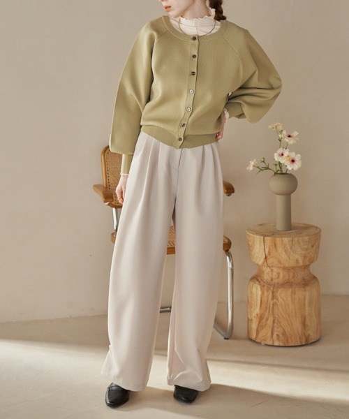 hinari(ヒナリ)の「ヘムフック2WAYワイドパンツ(その他パンツ・レディース・キャメル/チャコールグレー/アイボリー/ブラック/ベージュ・FREE/X-SMALL/SMALL)」の22枚目の写真