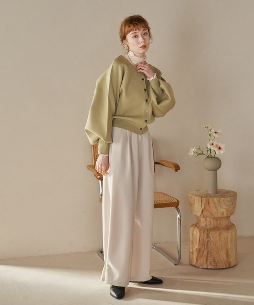 hinari(ヒナリ)の「ヘムフック2WAYワイドパンツ(その他パンツ・レディース・キャメル/チャコールグレー/アイボリー/ブラック/ベージュ・FREE/X-SMALL/SMALL)」の11枚目の写真