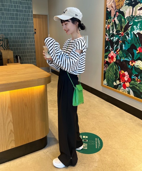 ヘムフック２WAYワイドパンツ（その他パンツ）｜hinari（ヒナリ）