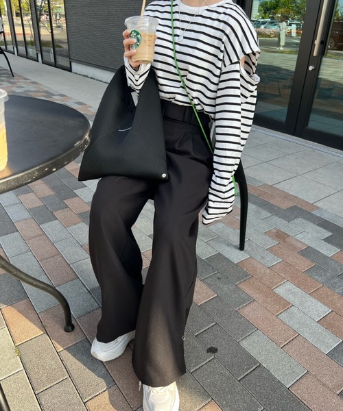 ヘムフック２WAYワイドパンツ（その他パンツ）｜hinari（ヒナリ）