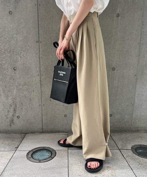 ヘムフック２WAYワイドパンツ（その他パンツ）｜hinari（ヒナリ）