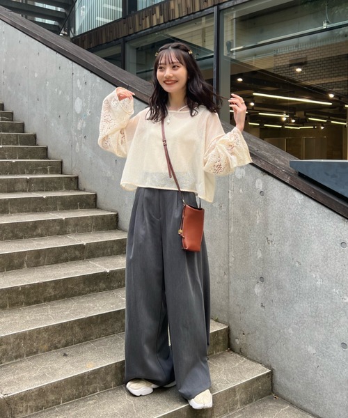 ヘムフック２WAYワイドパンツ（その他パンツ）｜hinari（ヒナリ）