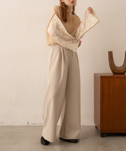 ヘムフック２WAYワイドパンツ（その他パンツ）｜hinari（ヒナリ）