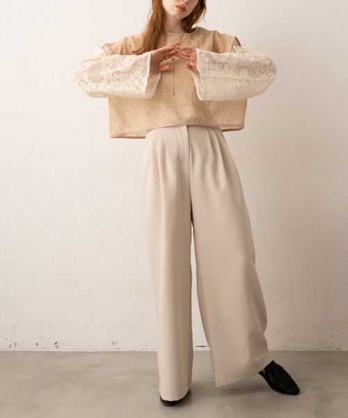 ヘムフック２WAYワイドパンツ（その他パンツ）｜hinari（ヒナリ）