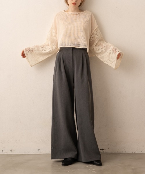 ヘムフック２WAYワイドパンツ（その他パンツ）｜hinari（ヒナリ）