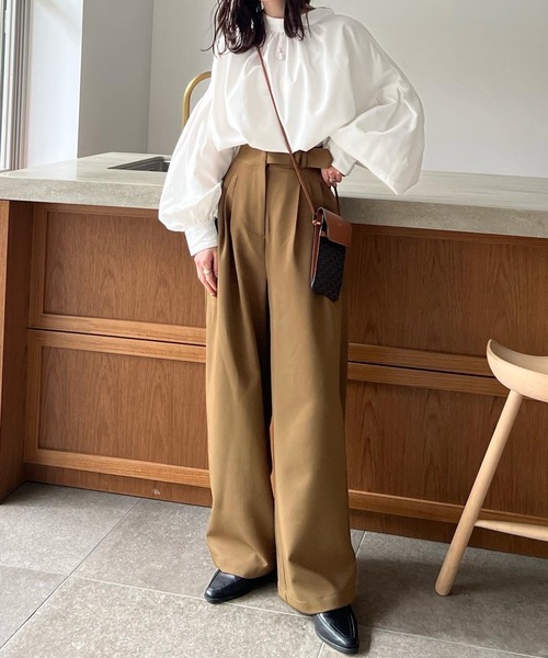 ヘムフック２WAYワイドパンツ（その他パンツ）｜hinari（ヒナリ）