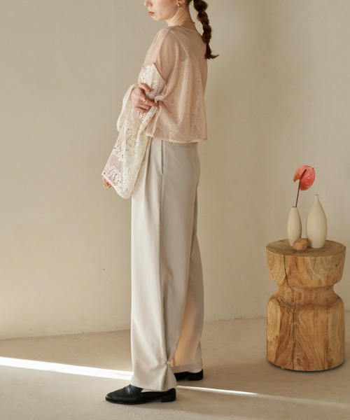 ヘムフック２WAYワイドパンツ（その他パンツ）｜hinari（ヒナリ）