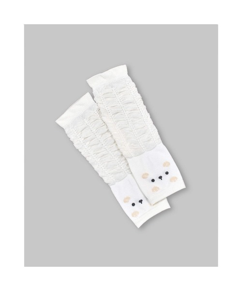 SLAP SLIP BABY（スラップスリップベビー）の「SLAPSLIPBABY/【日本製】チェリーアニマルクマフェイスレッグウォーマーベビー（レッグウォーマー・キッズ・ブルー/ホワイト/ピンク/オフホワイト・ONESIZE）」の6枚目の写真