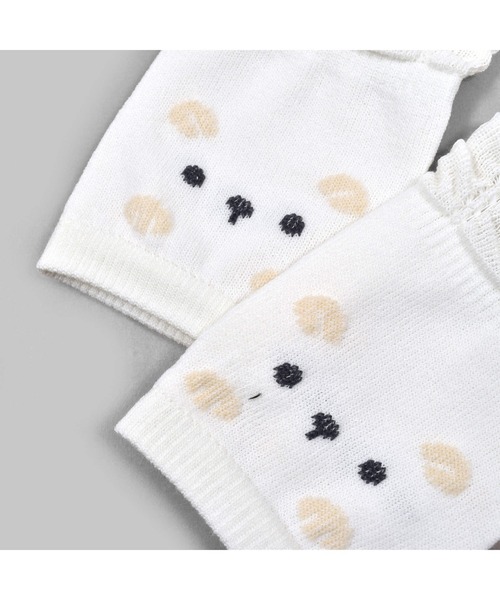 SLAP SLIP BABY（スラップスリップベビー）の「SLAPSLIPBABY/【日本製】チェリーアニマルクマフェイスレッグウォーマーベビー（レッグウォーマー・キッズ・ブルー/ホワイト/ピンク/オフホワイト・ONESIZE）」の9枚目の写真