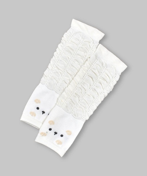 SLAP SLIP BABY（スラップスリップベビー）の「SLAPSLIPBABY/【日本製】チェリーアニマルクマフェイスレッグウォーマーベビー（レッグウォーマー・キッズ・ブルー/ホワイト/ピンク/オフホワイト・ONESIZE）」の16枚目の写真