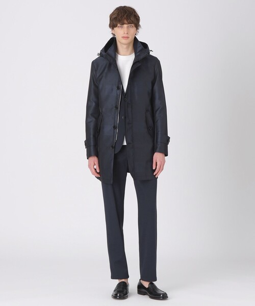 BLACK LABEL CRESTBRIDGE(ブラックレーベル・クレストブリッジ)の「シャドークレストブリッジチェックシティーパーカー(ブルゾン・メンズ・ベージュ系その他/ネイビー/グレー・L/M/XL)」の1枚目の写真
