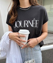 andme | ロゴプリントフレンチスリーブTシャツ(Tシャツ/カットソー)