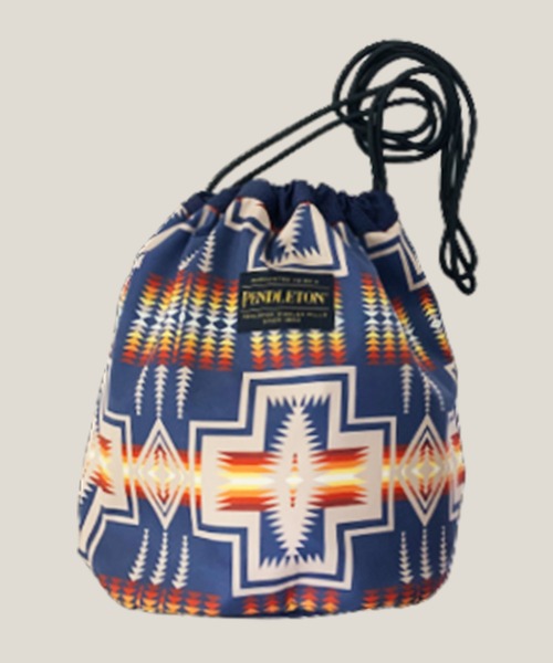 PENDLETON（ペンドルトン）の「∴【 PENDLETON / ペンドルトン 】 ドローポーチ DRAWPOUCH 巾着バック（ショルダーバッグ・レディース・ブラック/ライトグレー/ネイビー・FREE）」の7枚目の写真