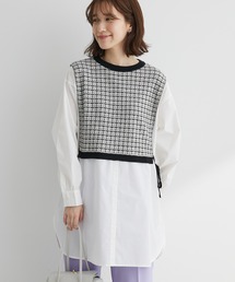 Green　Parks | ニットドッキングシャツチュニック(チュニック)