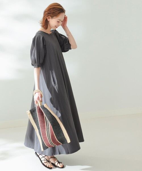 B:MING by BEAMS（ビーミングバイビームス）の「B:MING by BEAMS / 袖 タック ワンピース（ワンピース・レディース・ブルー系その他/スミクロ/オリーブ・FREE）」の2枚目の写真