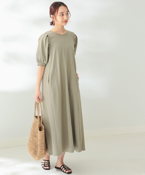 B:MING by BEAMS（ビーミングバイビームス）の「B:MING by BEAMS / 袖 タック ワンピース（ワンピース・レディース・ブルー系その他/スミクロ/オリーブ・FREE）」の4枚目の写真