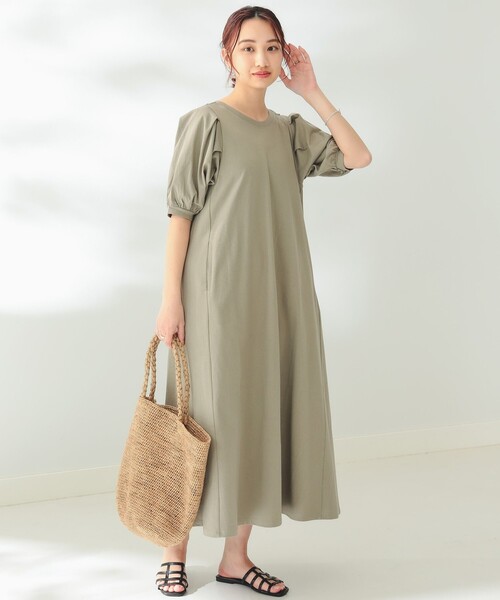 B:MING by BEAMS（ビーミングバイビームス）の「B:MING by BEAMS / 袖 タック ワンピース（ワンピース・レディース・ブルー系その他/スミクロ/オリーブ・FREE）」の8枚目の写真