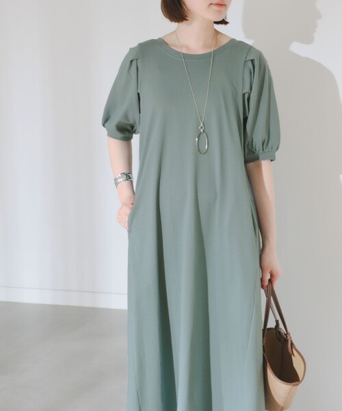 B:MING by BEAMS（ビーミングバイビームス）の「B:MING by BEAMS / 袖 タック ワンピース（ワンピース・レディース・ブルー系その他/スミクロ/オリーブ・FREE）」の15枚目の写真