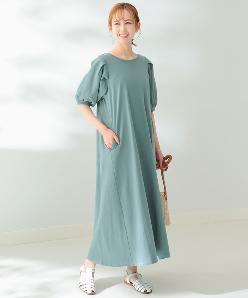 B:MING by BEAMS（ビーミングバイビームス）の「B:MING by BEAMS / 袖 タック ワンピース（ワンピース・レディース・ブルー系その他/スミクロ/オリーブ・FREE）」の9枚目の写真