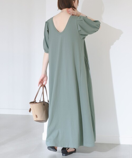 B:MING by BEAMS（ビーミングバイビームス）の「B:MING by BEAMS / 袖 タック ワンピース（ワンピース・レディース・ブルー系その他/スミクロ/オリーブ・FREE）」の3枚目の写真