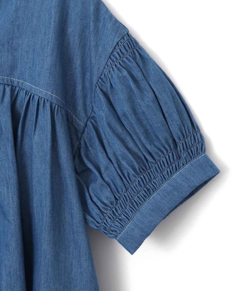 MAKE YOUR DAY(メイクユアデイ)の「ヨーク切替シャツワンピース■80~140cm(シャツワンピース・キッズ・ブルー/オレンジ・80/90/100/110/120/130/140)」の12枚目の写真
