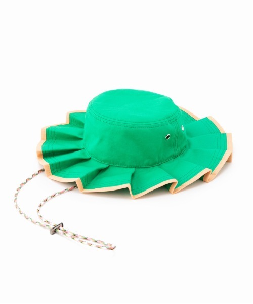 Casselini（キャセリーニ）の「Casselini(キャセリーニ)kidsプリーツハット（ハット・キッズ・グリーン/ブラック・FREE）」の4枚目の写真