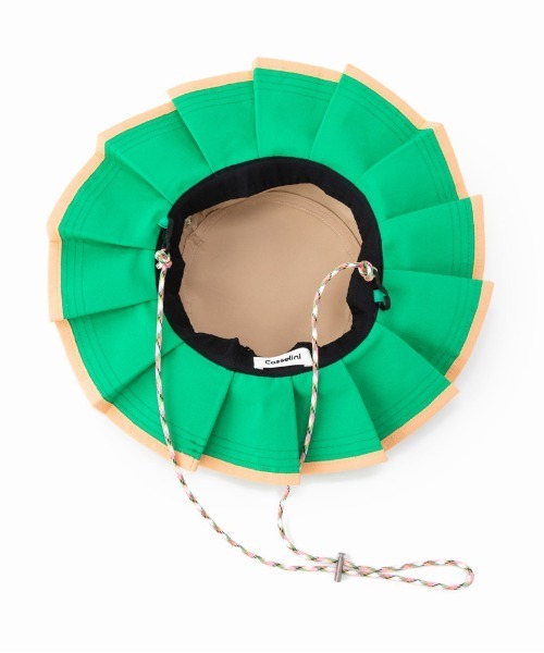 Casselini（キャセリーニ）の「Casselini(キャセリーニ)kidsプリーツハット（ハット・キッズ・グリーン/ブラック・FREE）」の7枚目の写真