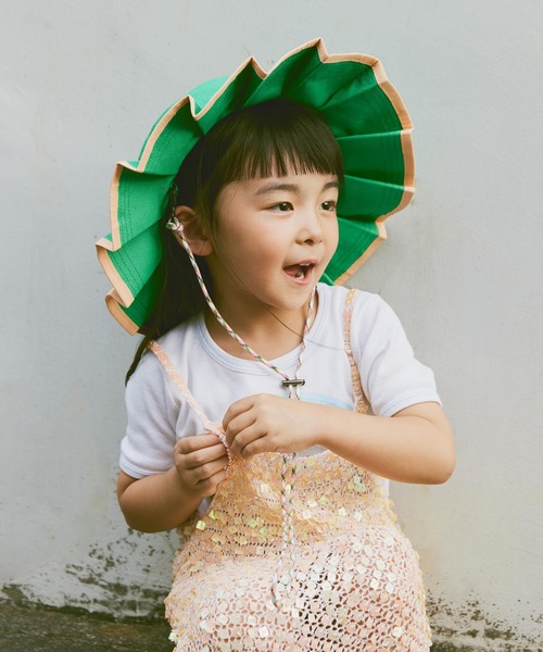Casselini（キャセリーニ）の「Casselini(キャセリーニ)kidsプリーツハット（ハット・キッズ・グリーン/ブラック・FREE）」の19枚目の写真