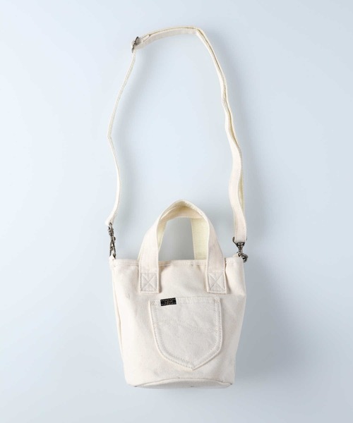 Lee(リー)の「【Lee】LEEロゴ2way丸底バッグ(ショルダーバッグ・レディース・ブラック/キナリ・ONE SIZE)」の9枚目の写真