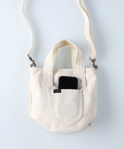 Lee(リー)の「【Lee】LEEロゴ2way丸底バッグ(ショルダーバッグ・レディース・ブラック/キナリ・ONE SIZE)」の11枚目の写真