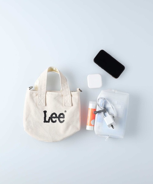 Lee(リー)の「【Lee】LEEロゴ2way丸底バッグ(ショルダーバッグ・レディース・ブラック/キナリ・ONE SIZE)」の8枚目の写真