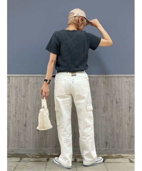 Lee(リー)の「【Lee】LEEロゴ2way丸底バッグ(ショルダーバッグ・レディース・ブラック/キナリ・ONE SIZE)」の18枚目の写真