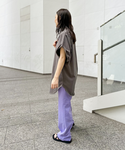 ALORE（アローレ）の「【ALORE/アローレ】ルーズTシャツ（Tシャツ/カットソー・レディース・チャコールグレー/ホワイト・FREE）」の7枚目の写真