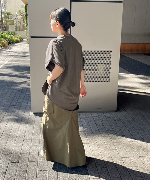 ALORE（アローレ）の「【ALORE/アローレ】ルーズTシャツ（Tシャツ/カットソー・レディース・チャコールグレー/ホワイト・FREE）」の10枚目の写真