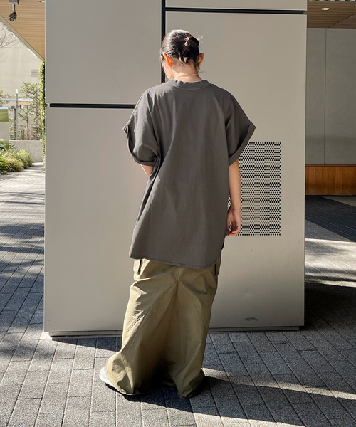 ALORE（アローレ）の「【ALORE/アローレ】ルーズTシャツ（Tシャツ/カットソー・レディース・チャコールグレー/ホワイト・FREE）」の12枚目の写真