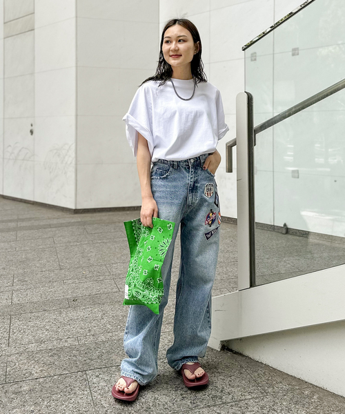 ALORE（アローレ）の「【ALORE/アローレ】ルーズTシャツ（Tシャツ/カットソー・レディース・チャコールグレー/ホワイト・FREE）」の15枚目の写真