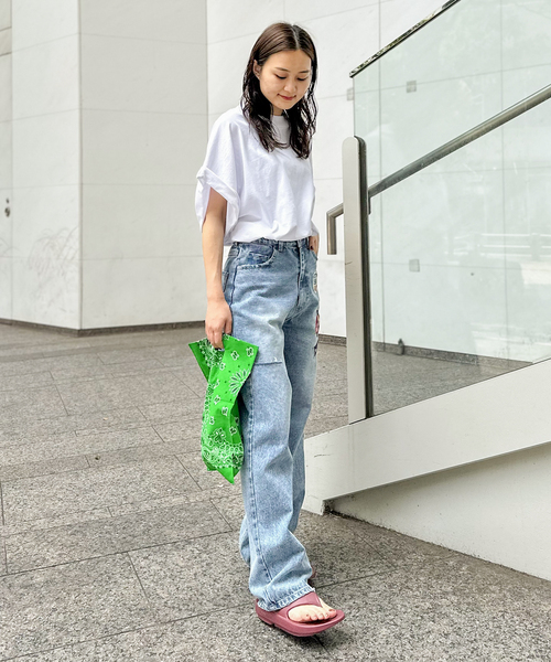 ALORE（アローレ）の「【ALORE/アローレ】ルーズTシャツ（Tシャツ/カットソー・レディース・チャコールグレー/ホワイト・FREE）」の17枚目の写真