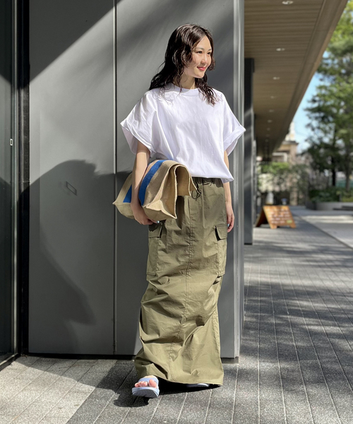 ALORE（アローレ）の「【ALORE/アローレ】ルーズTシャツ（Tシャツ/カットソー・レディース・チャコールグレー/ホワイト・FREE）」の20枚目の写真