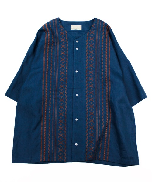 Universal Style Wear(ユニバーサルスタイルウェア)の「Universal Style Wear キューバ ベースボール シャツ(シャツ/ブラウス・メンズ・ネイビー/グレー/ナチュラル/ブラック・LARGE/MEDIUM/X-LARGE)」の13枚目の写真