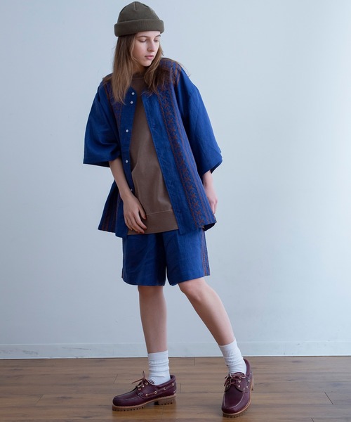Universal Style Wear(ユニバーサルスタイルウェア)の「Universal Style Wear キューバ ベースボール シャツ(シャツ/ブラウス・メンズ・ネイビー/グレー/ナチュラル/ブラック・LARGE/MEDIUM/X-LARGE)」の5枚目の写真
