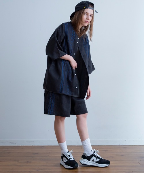 Universal Style Wear(ユニバーサルスタイルウェア)の「Universal Style Wear キューバ ベースボール シャツ(シャツ/ブラウス・メンズ・ネイビー/グレー/ナチュラル/ブラック・LARGE/MEDIUM/X-LARGE)」の7枚目の写真