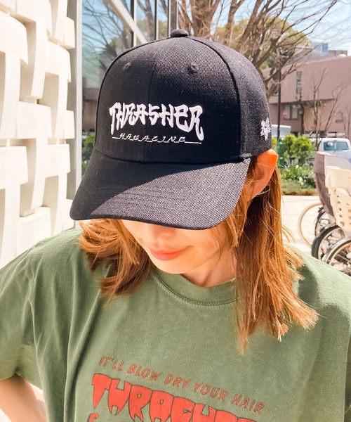 ナップサックy2kストリートコーデアメカジスラッシャー似 THRASHER キャップ 帽子 SANSKRIT Style SnapBack CAP