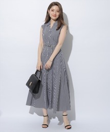 美品 23ss 洗えるパール釦シアーシャツワンピース ピンク - メルカリ