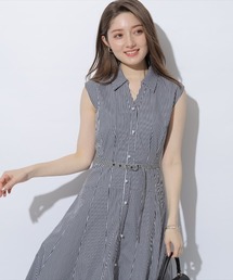 美品 23ss 洗えるパール釦シアーシャツワンピース ピンク - メルカリ